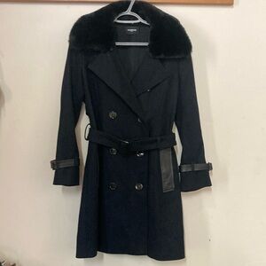 The Kooples black pea coat in size 34